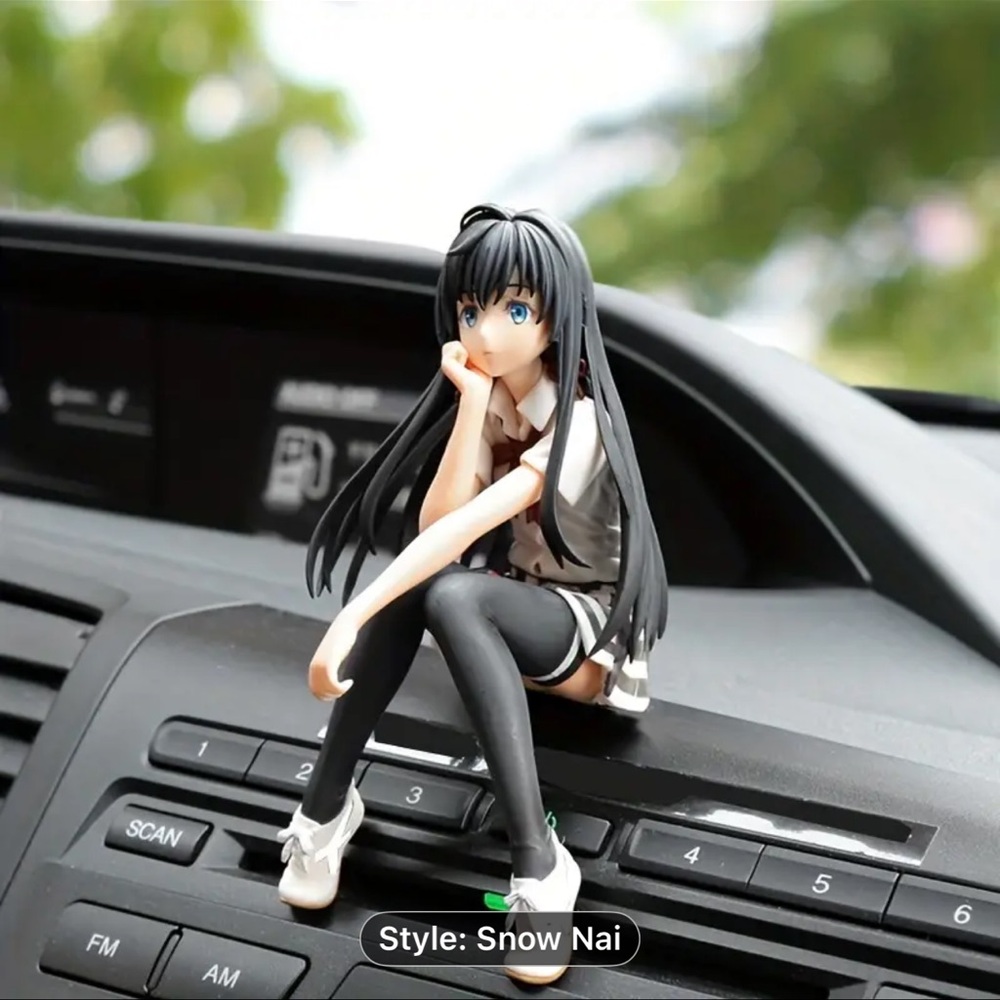 Anime Girl Car Dashboard Figurine